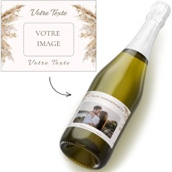 Etiquettes personnalisées pour bouteille 75 cl